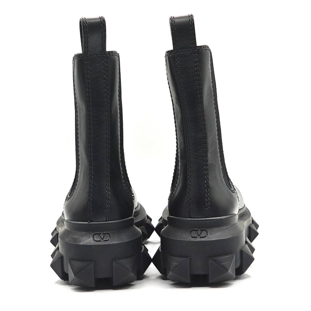 Valentino Truckstud Boots - Leather - Black - 37 $1100 - Picture 4 of 8